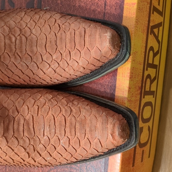 New Corral Python & Leather Cowgirl Boots - Picture 4 of 4